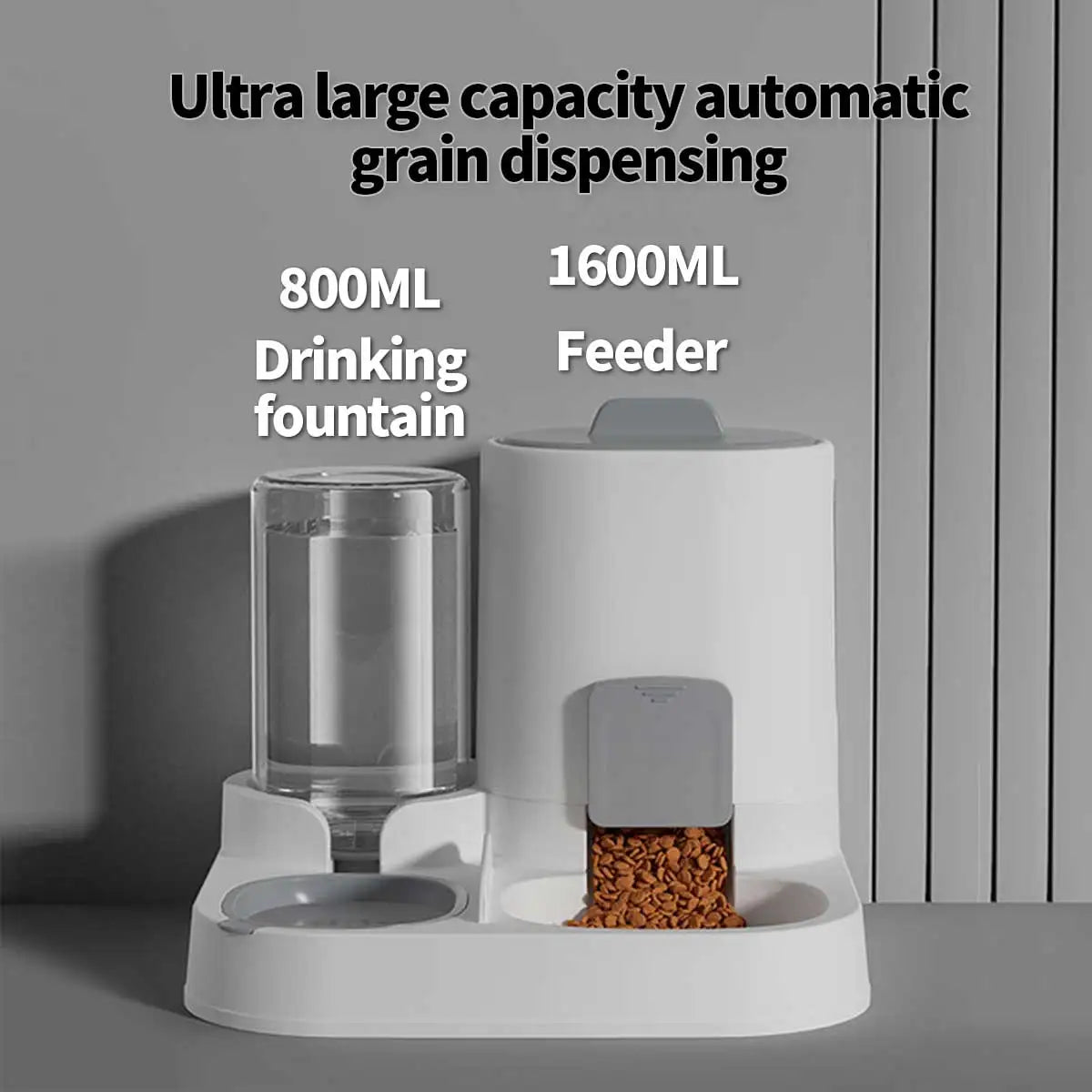 Dual-Purpose Pet Feeder and Water Dispenser for Small Dogs