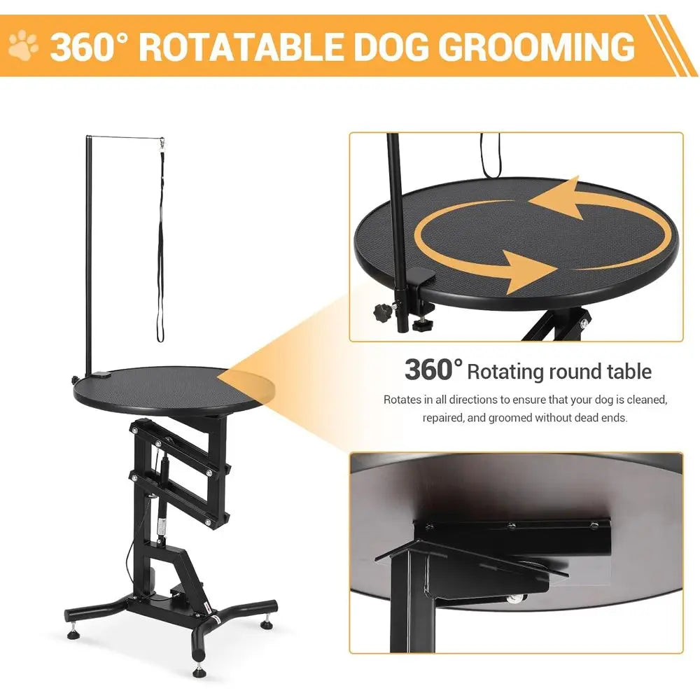 Hydraulic Dog Grooming Table With 360 Degree Rotation Heavy Duty
