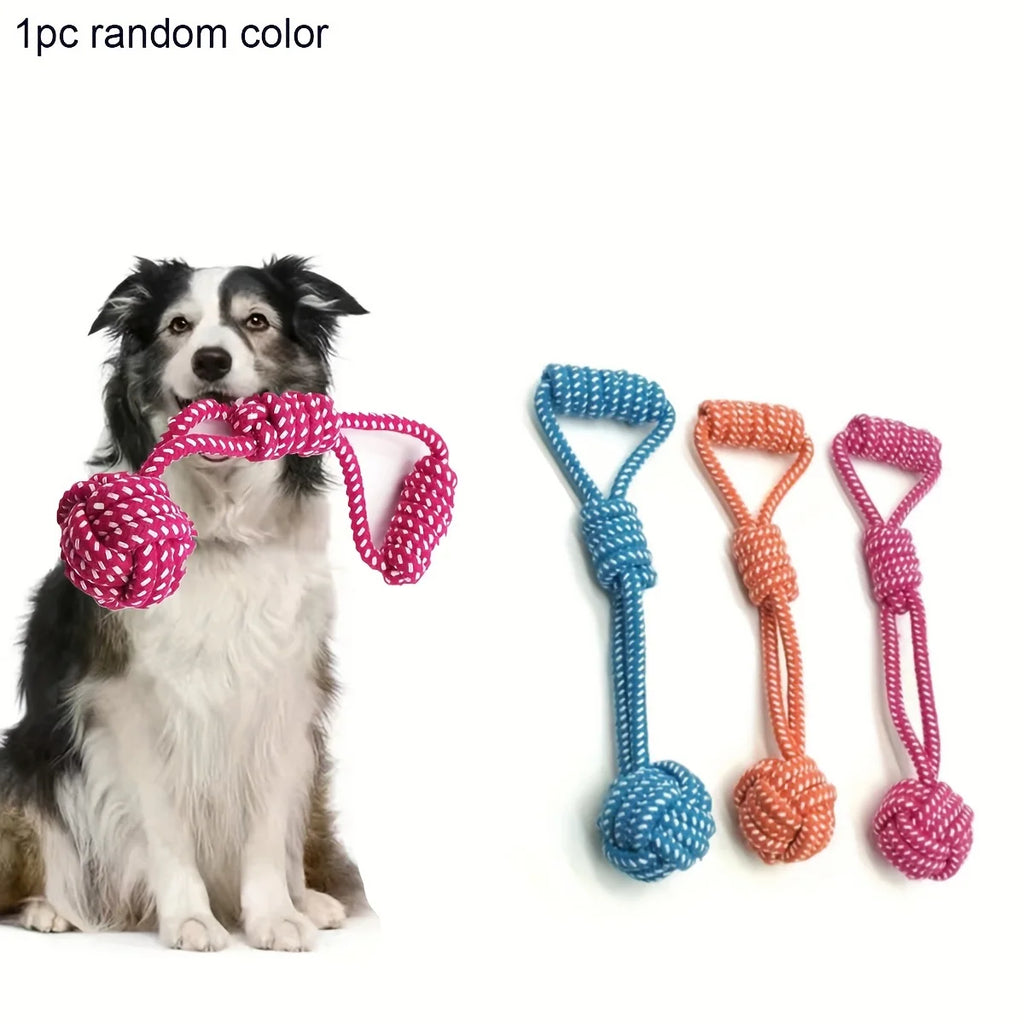 Durable Dog Rope Toy With Ball Chew And Tug Plaything