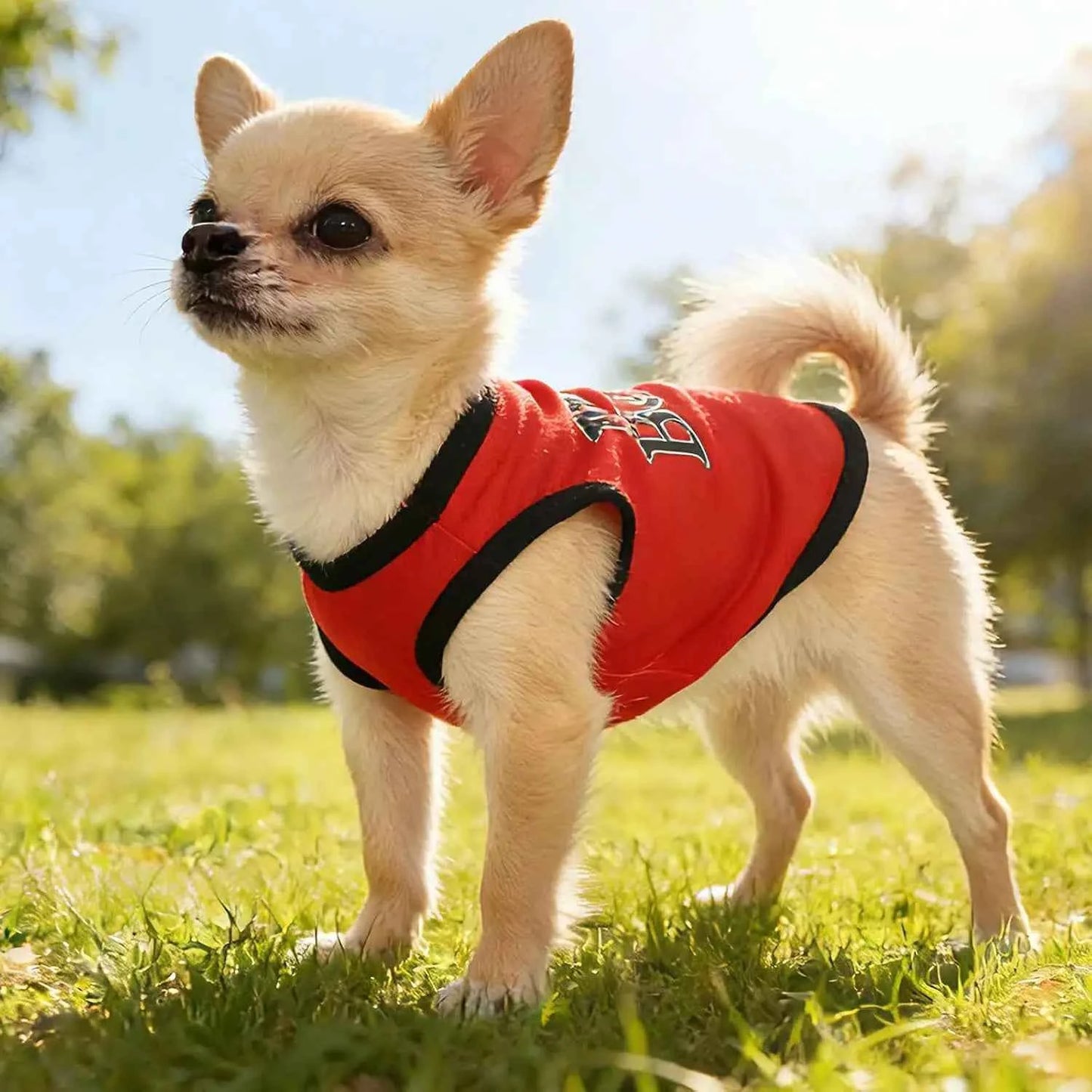 4 Pack Summer Dog Shirts for Small Dogs Chihuahua Yorkie Soft Cute Pattern Pet Clothing Pink Grey Red Green XXS~M