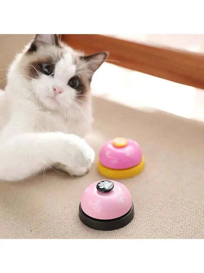 Pet Training Bell With Paw Print Design Foot Operated Dog Cat Interactive Toy