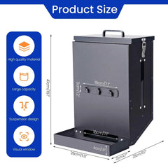 Large Stainless Steel Hanging Dog Bowl Feeder for Crate Cage - No Spill Pet Food Dispenser