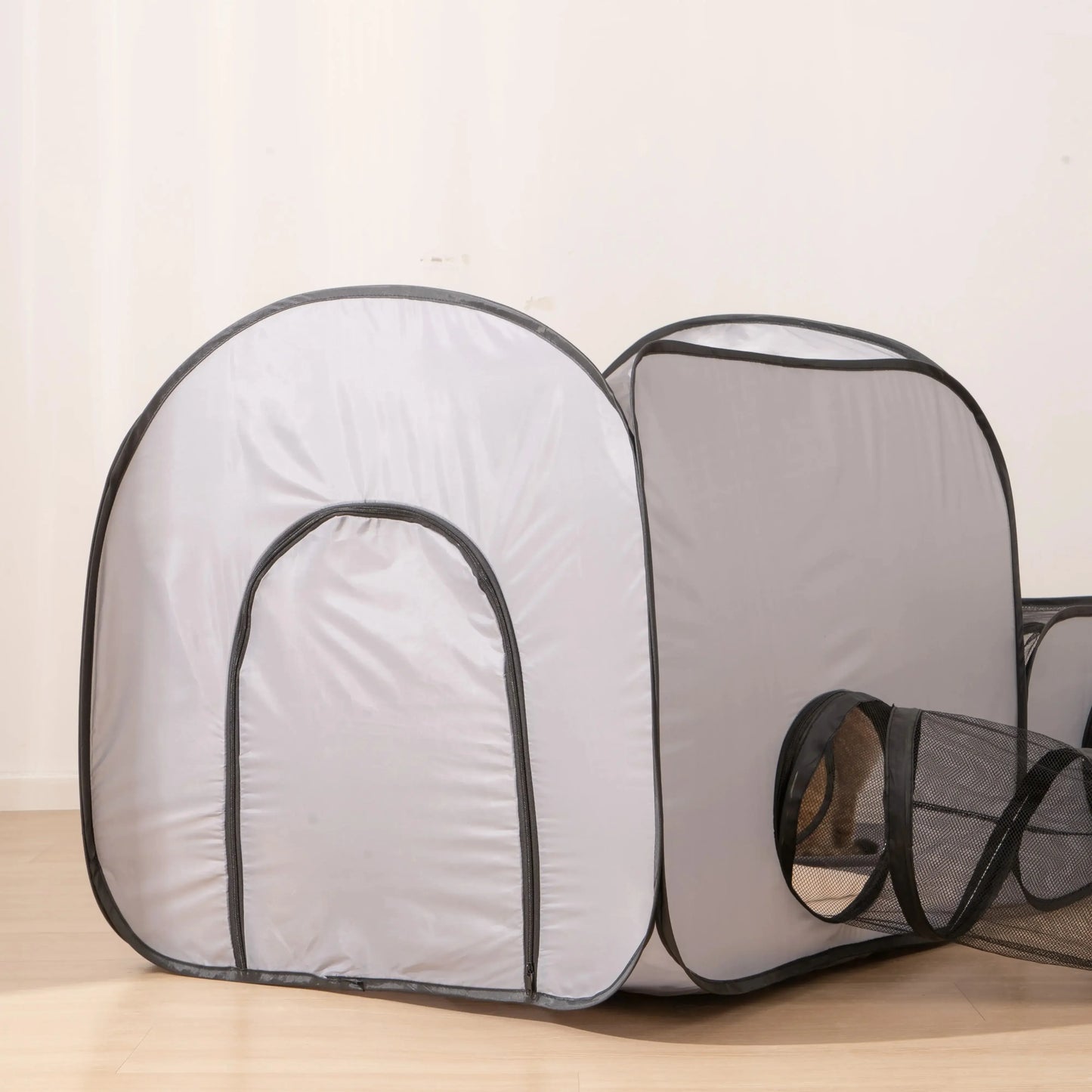 Foldable Oxford Fabric Cat And Dog Nest Bed With Tunnel