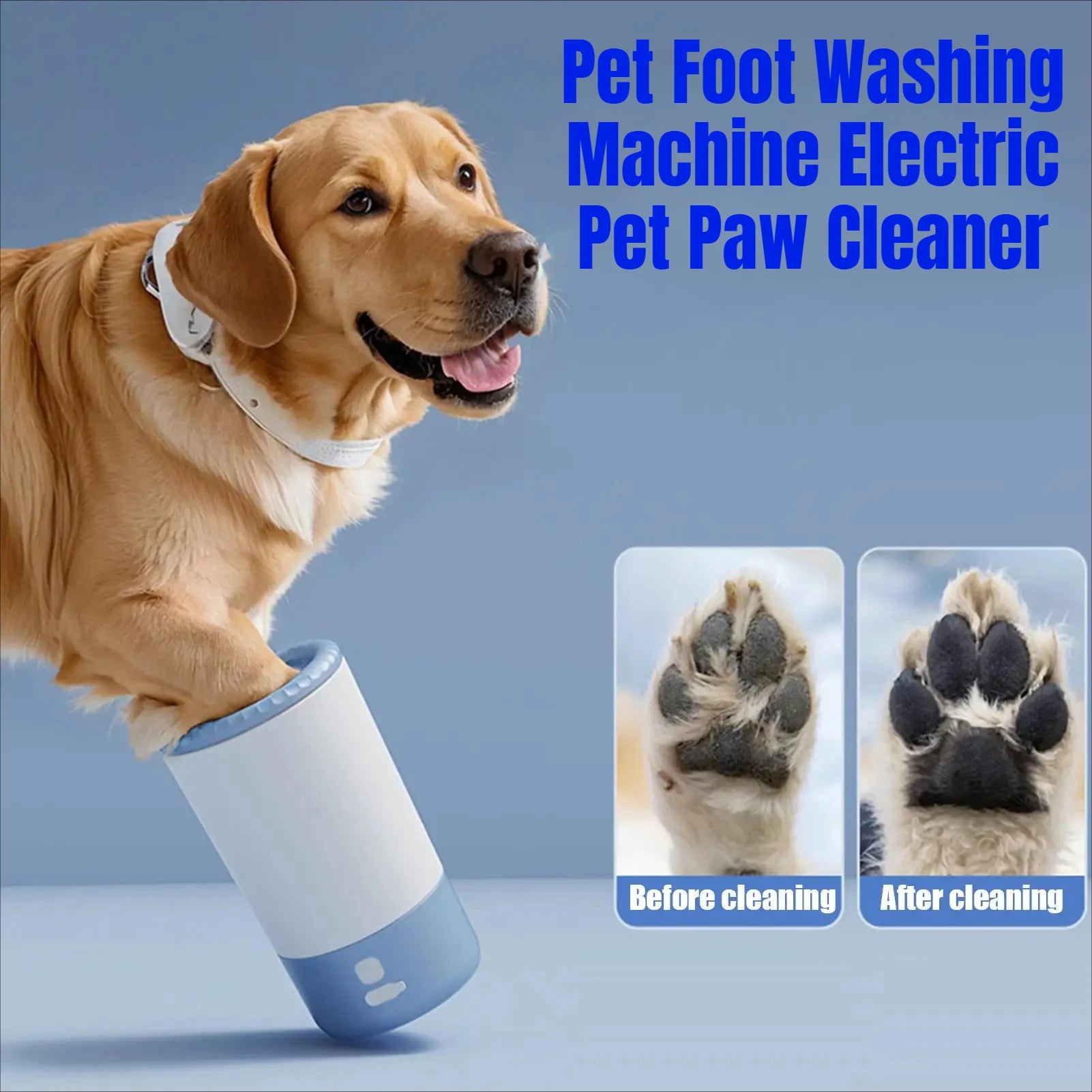 Dog Paw Cleaner Automatic Pet Foot Washing Machine Electric Pet Paw Cleaner Device for Kittens Puppies Walking Lawn Backyard