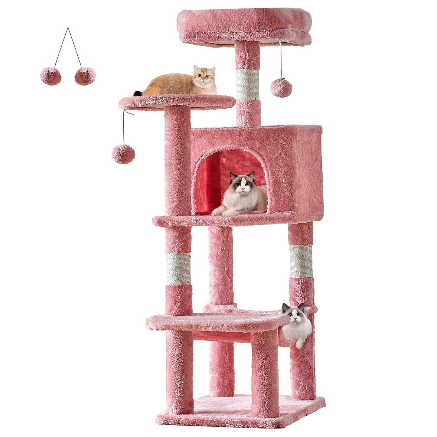 JHK Multi Cat Climbing Cat Tree Tower With Sisal Posts