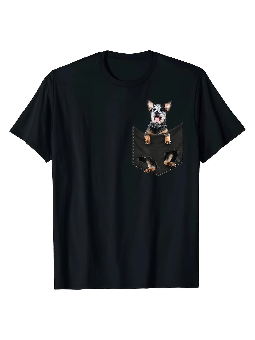 Funny Australian Cattle Pocket Tee For Cattle Dog Lovers