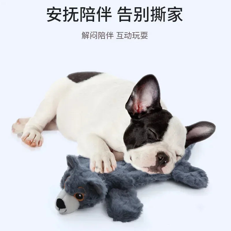 Plush fur shell dog toy Bite resistant vocal pet products Grinding teeth cleaning educational doll