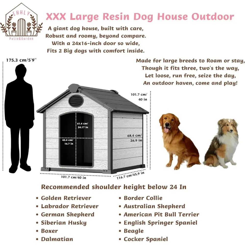 Outdoor Weatherproof Insulated Igloo Dog House For All Weather Use