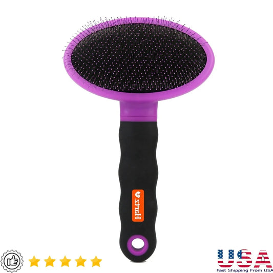 Slicker Brush Large Dogs Ergonomic Design Detangles Removes Mats Gently Grabs Loose Hair Distributes Natural Oils Essential