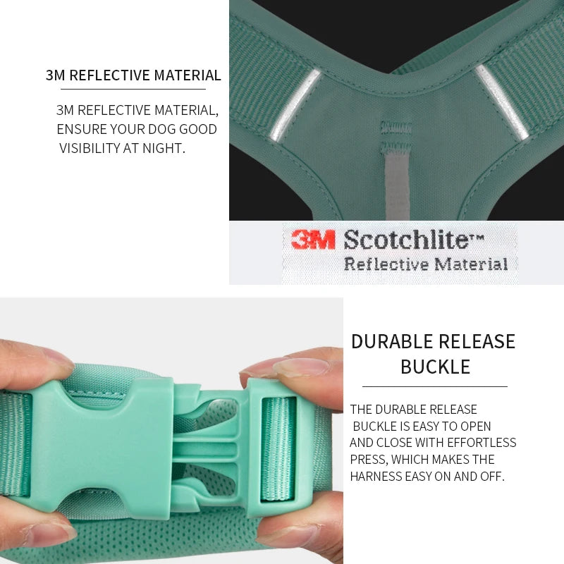 Adjustable No Pull Reflective Dog Harness Vest Comfortable