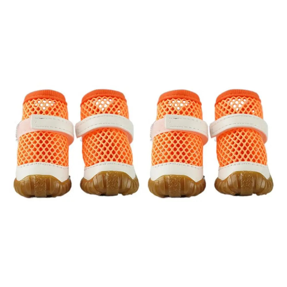 Su Dog Shoes Breathable Dog Net Shoes Soft PVC Hollow Out Dog Shoes Anti-Slip Dog Sandals Shoes Outdoor