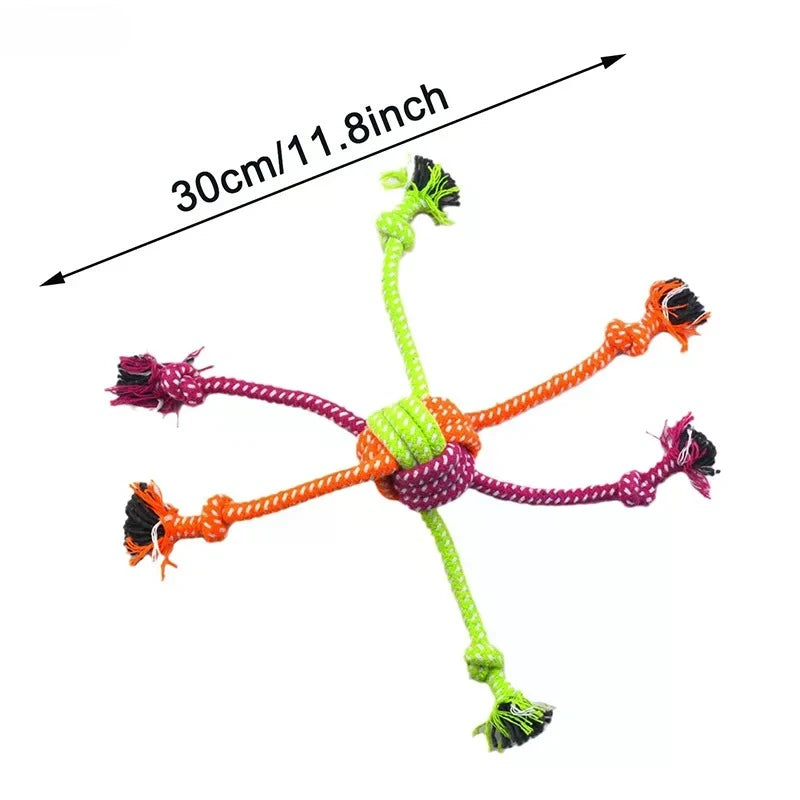 Cotton Dog Chew Rope Toy Durable Knot Bone For Puppies