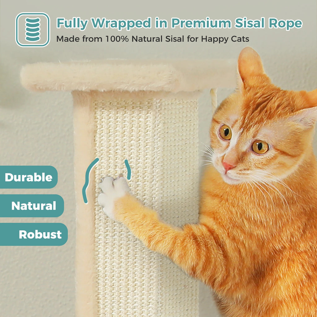 PAWZ Road Cat Scratcher With Woven Sisal Ball Toy Indoor