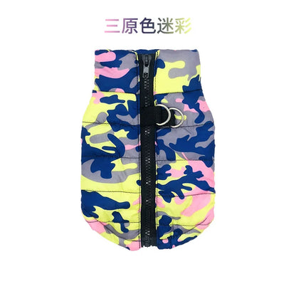Dog Clothes Winter Camo Skull Butterfly Leopard Vest Coat Warm Pet Hoodie Jacket for Small Medium Dogs  Fashion Puppy Outfit