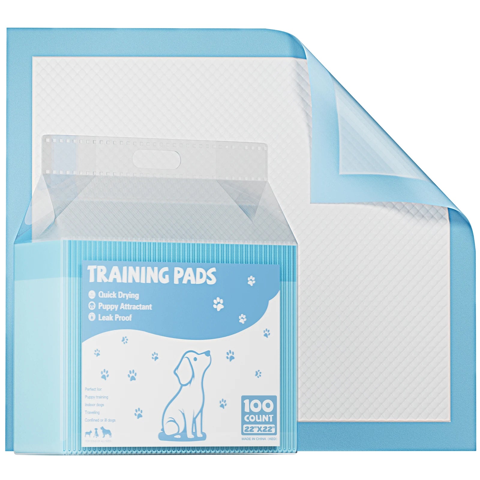 JHK 150 Count 22" x 22" Super Absorbency Disposable Underpads Leakproof Quick Drying Disposable Pads for Dogs Puppy Cat Pee Pads