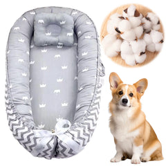 Plush Kennel Dog Sofa Bed With Pillow Pet Sleeping Mat