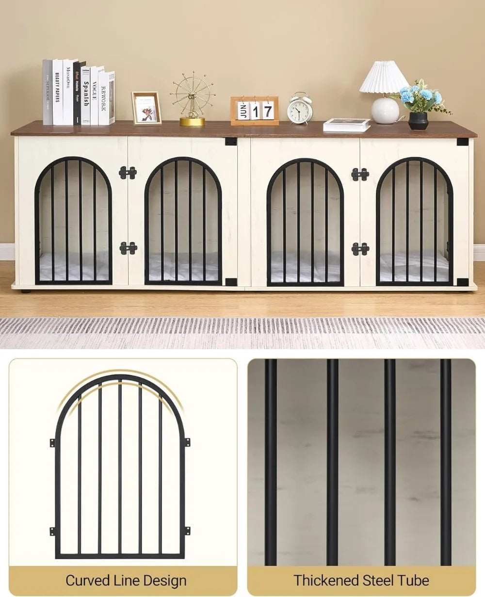 Heavy Duty Indoor Dog Kennel Furniture with TV Stand