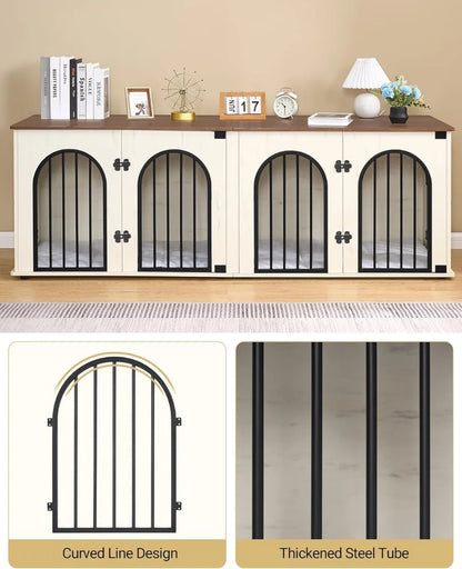 Heavy Duty Indoor Dog Kennel Furniture with TV Stand