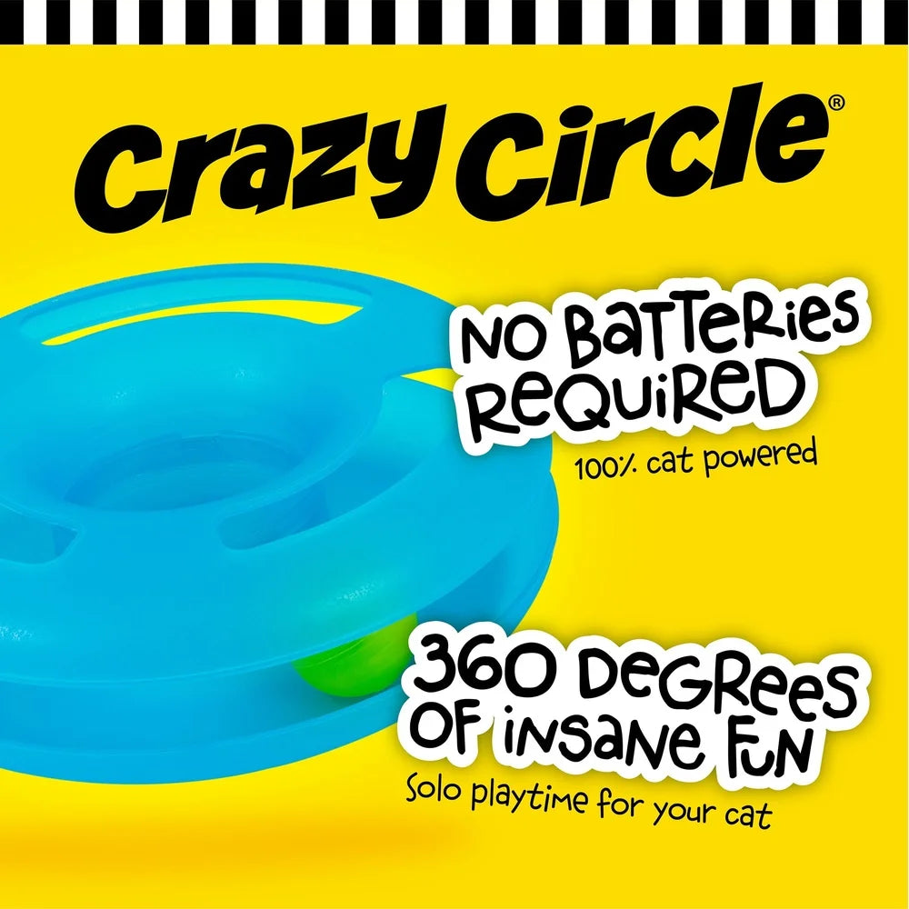 Crazy Circle Cat Toy Boredom Buster Reloadable Catnip Ball