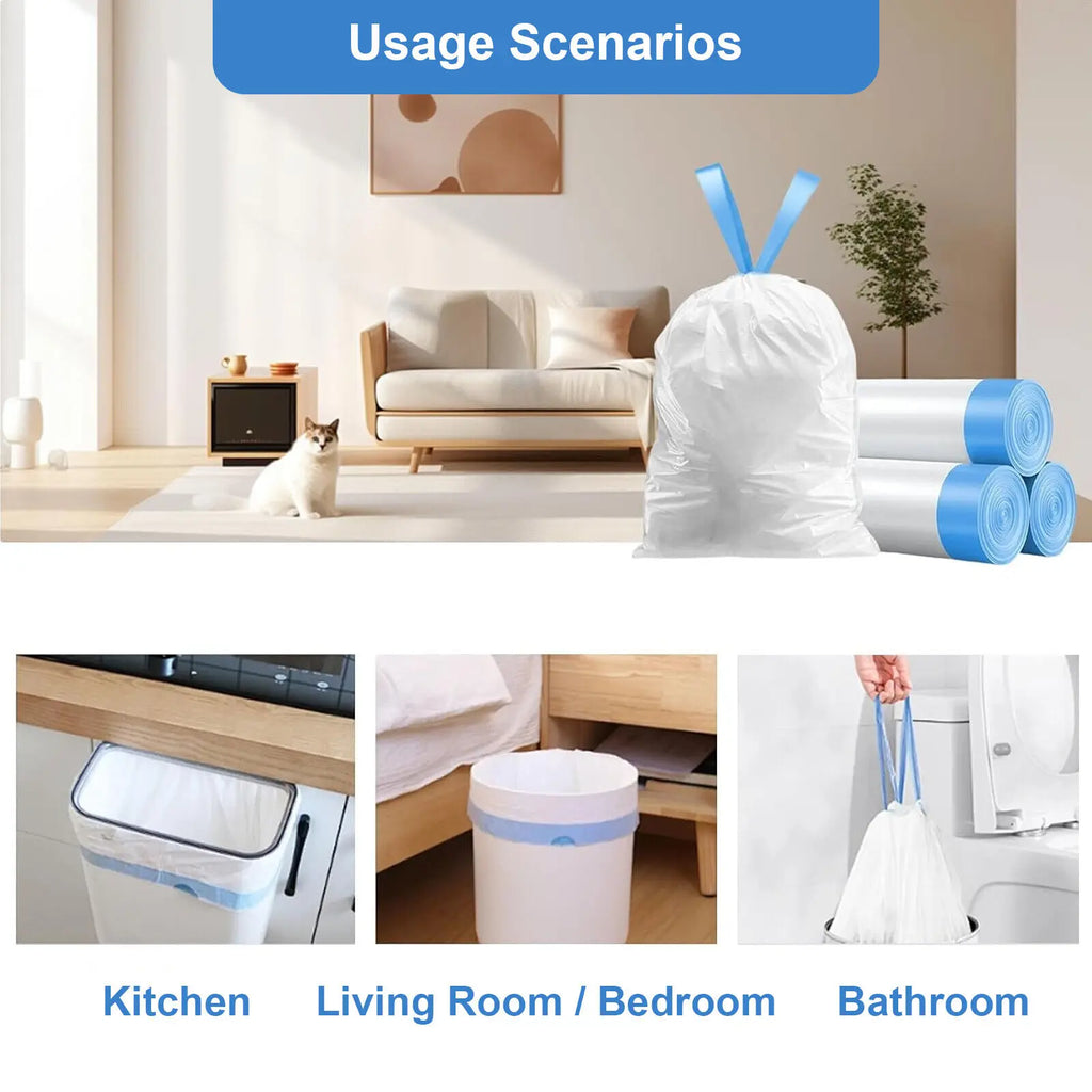 Self Cleaning Cat Litter Box Liners With Drawstring Design