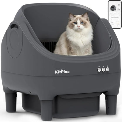 Open Top Self Cleaning Electric Cat Litter Box App Control