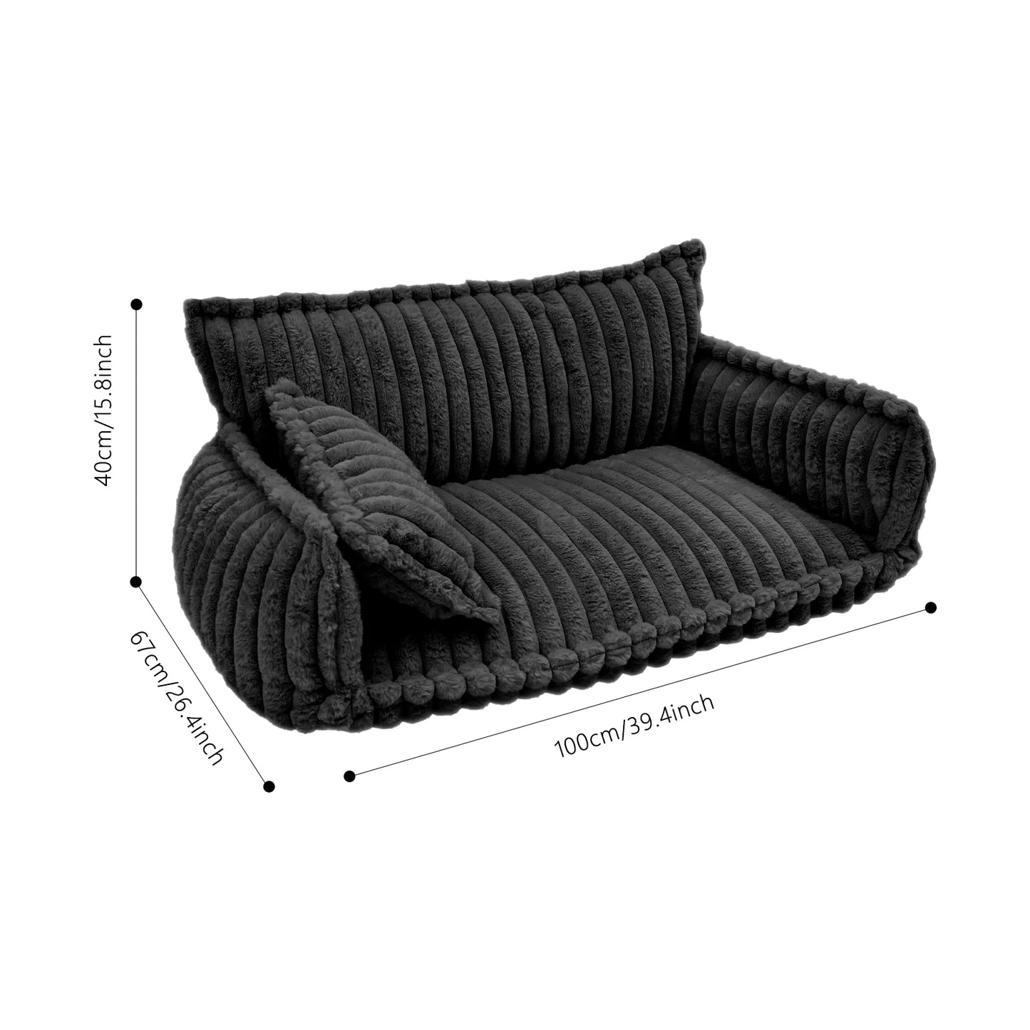 Pet Calming Couch With Washable Removable Cover Cats And Dogs