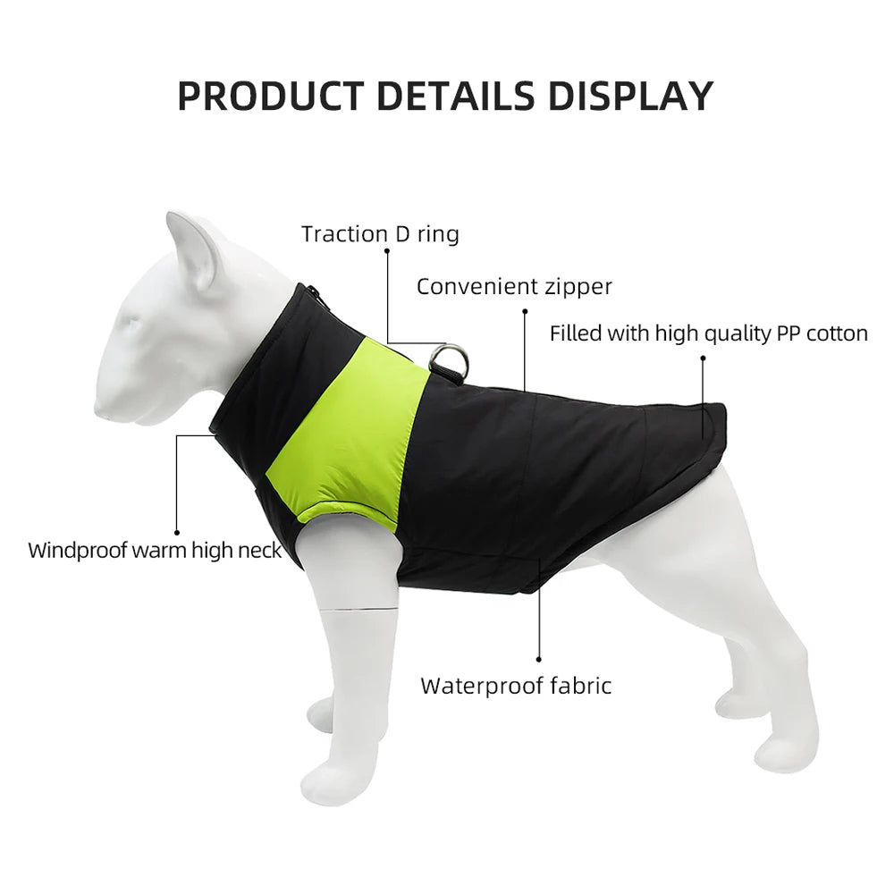 Pet Dog Jacket Warm Winter Clothes For Small Large Dogs Labrador Coat Windproof Waterproof Costume Vest With Pug