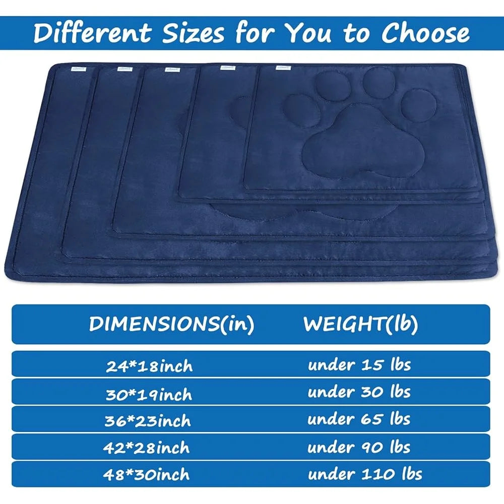 Anti-Slip Dog Crate Mat Washable Kennel Pad Comfortable Sleeping Mat Pets Furniture and Car Seat Protection
