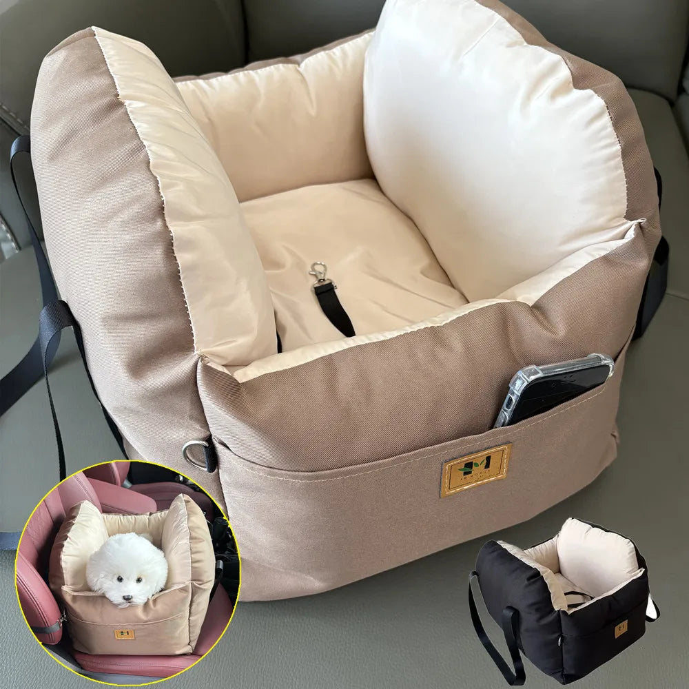 Dog Car Seat With Safety Belt Four Season Universal Cushion