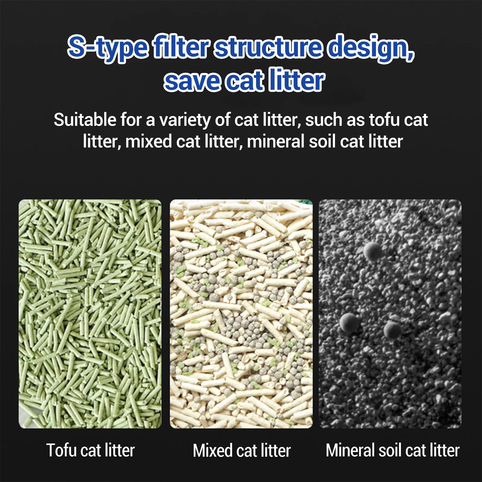 HiMISS Open Top Automatic Self Cleaning Cat Litter Box