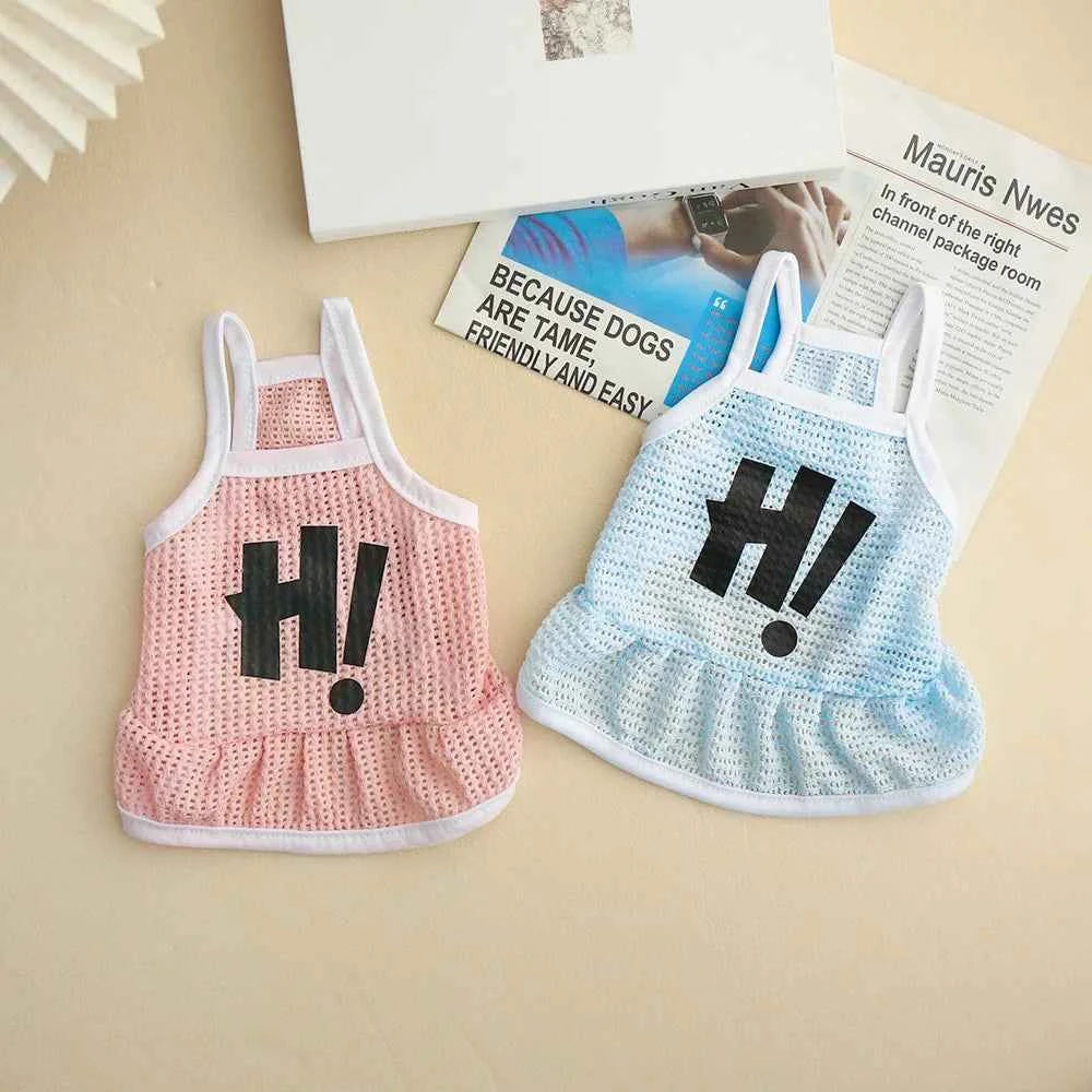 Mesh Strap Pet Princess Skirt Summer Small Dog Cat Thin Cool Breathable Simple Daily Walking Teddy Outfit