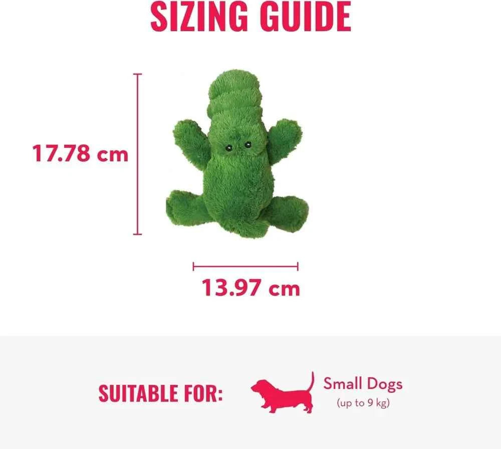 Small Alligator Cozie Dog Toy, Minimal Mess, Squeaky, Durable, 2 Sizes