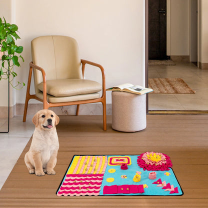 Fleece Sniffing Mat For Pets Interactive Dog Puzzle