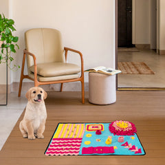 Fleece Sniffing Mat For Pets Interactive Dog Puzzle