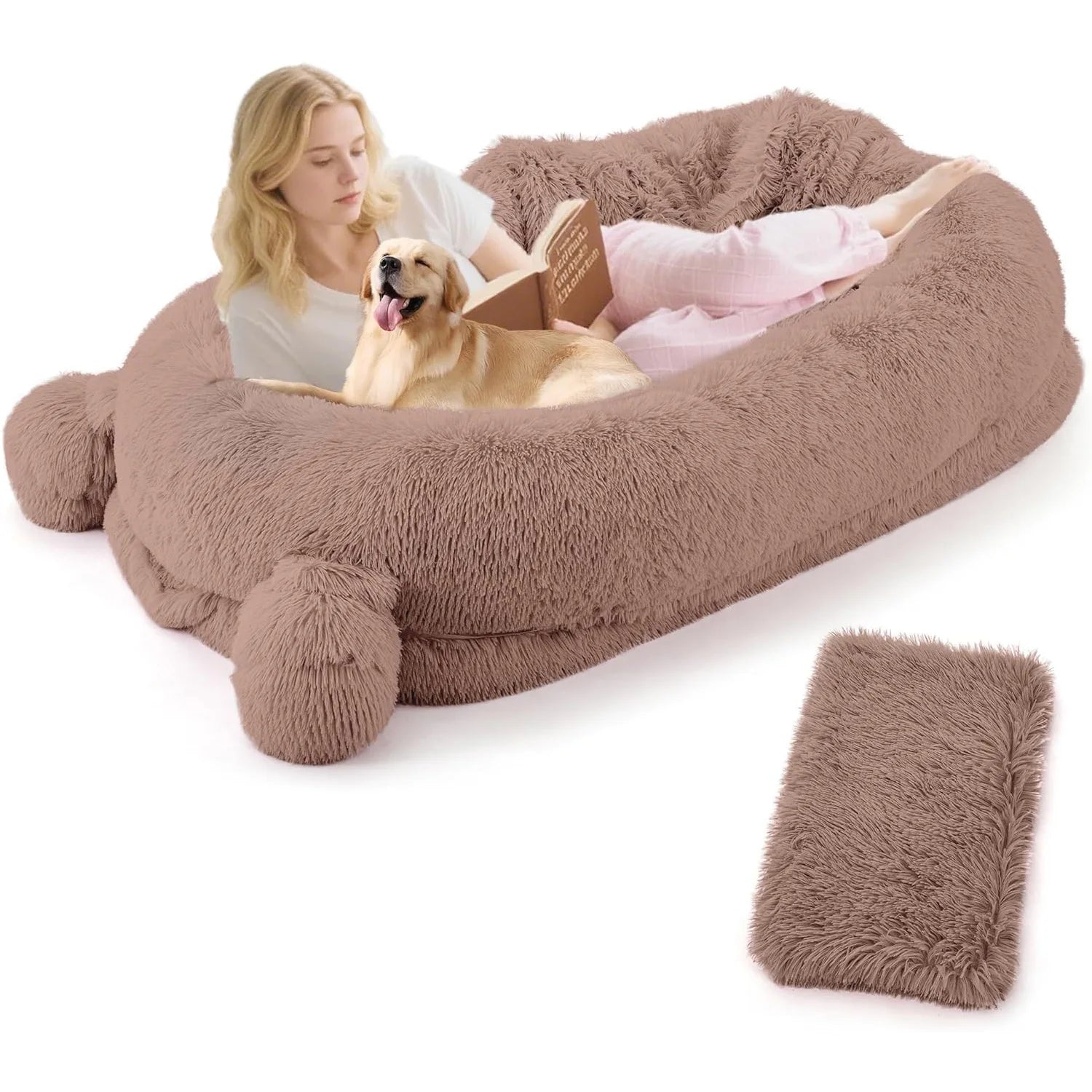 HiMISSCN Dog Bed for Adults and Pets With Removable Cover