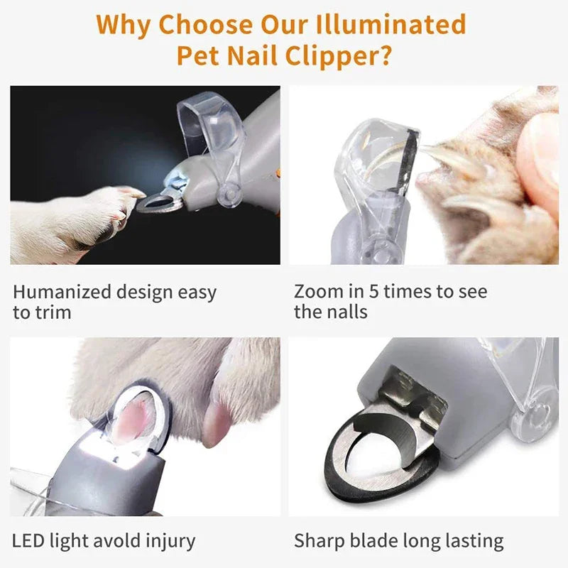 LED Pet Nail Clipper High Concerned for Dogs and Cats