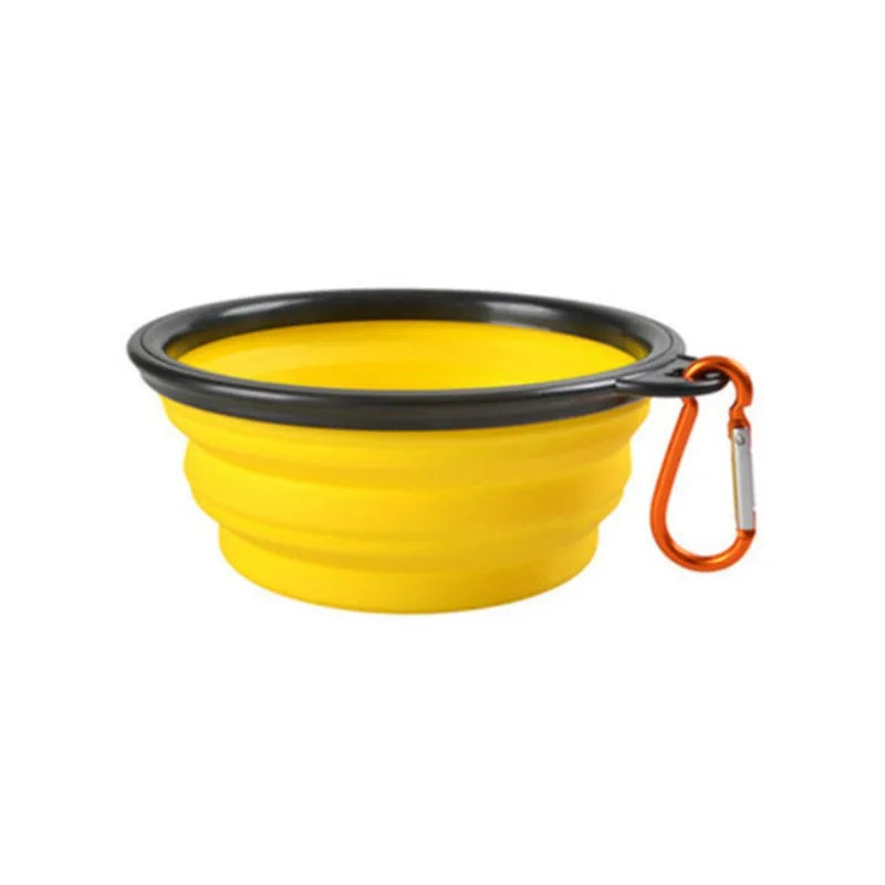 Portable Pet Food Bowl Collapsible Silicone TPR Travel Water Bowl