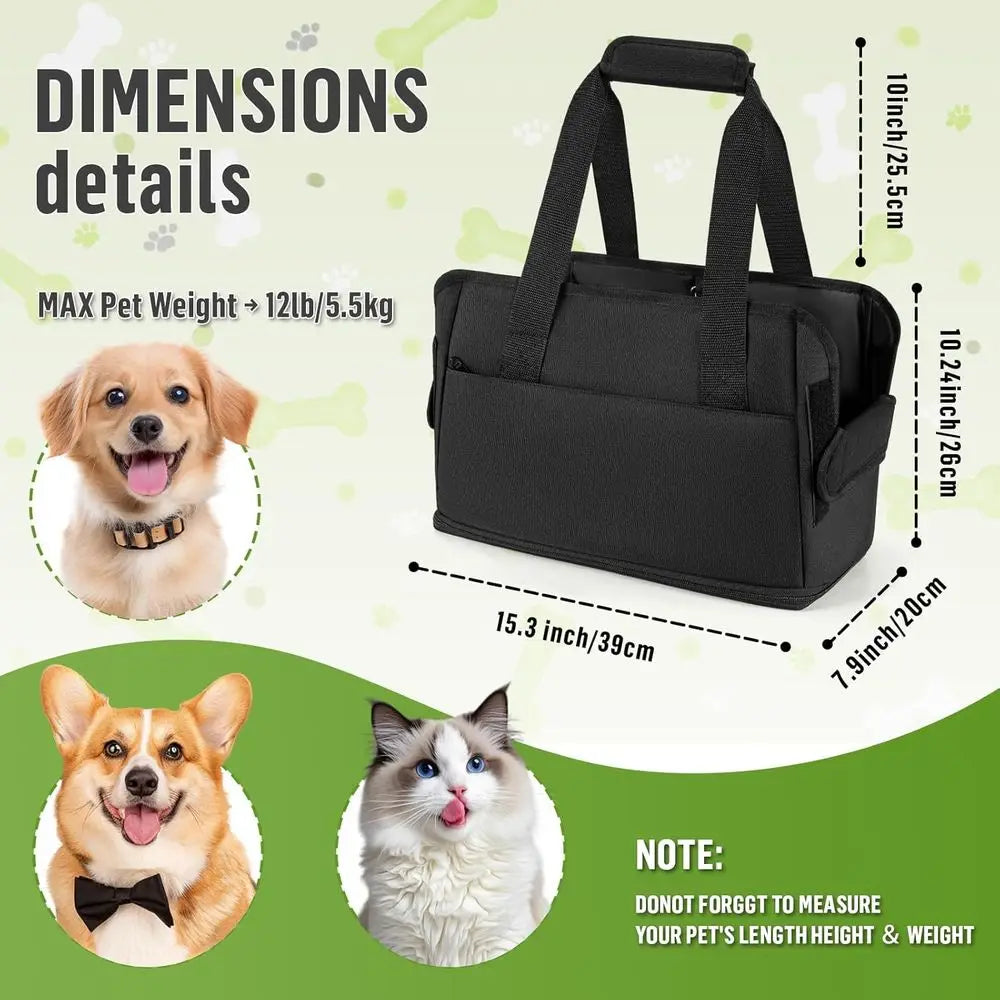 Expandable Soft Dog Carrier Bag Sling for Small Dogs