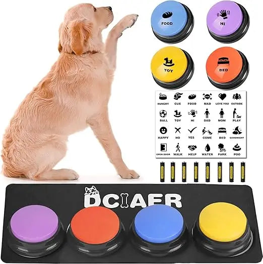 Dog Communication Buttons With 24 Scene Patterns And Recordable Sounds