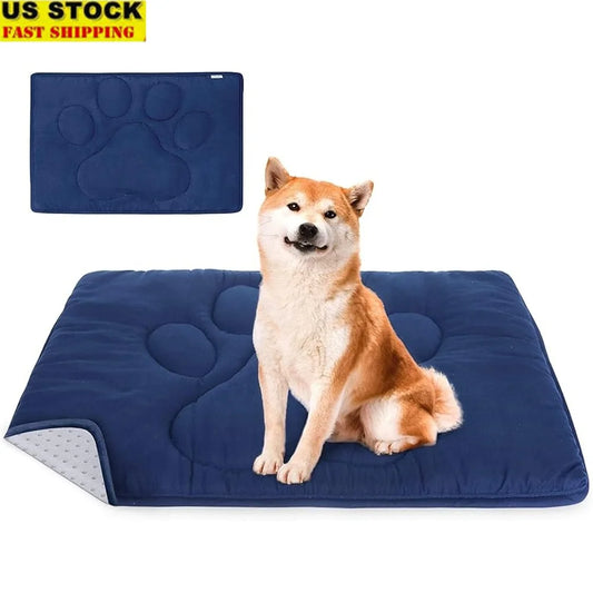 Anti-Slip Dog Crate Mat Washable Kennel Pad Comfortable Sleeping Mat Pets Furniture and Car Seat Protection