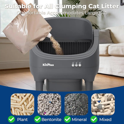 Open Top Self Cleaning Electric Cat Litter Box App Control