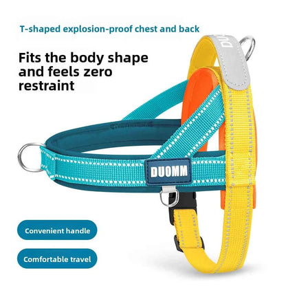 Dog Leash Pet Saddle Harness Explosion-proof Shiba Inu Bichon Frize Puppy Harness Outdoor Pet Supplies Dog Collar Cat Collar