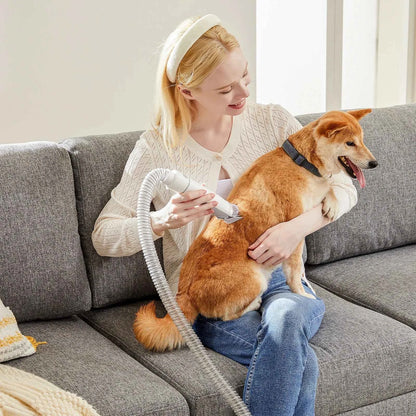 JHK 2.5L Professional Pet Grooming Vacuum Kit 3 Suction Modes and 5 Groomer Tools with Cordless Low Noise Dog Clippers for Cats
