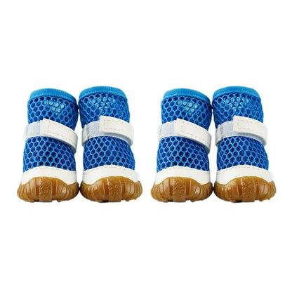 Su Dog Shoes Breathable Dog Net Shoes Soft PVC Hollow Out Dog Shoes Anti-Slip Dog Sandals Shoes Outdoor