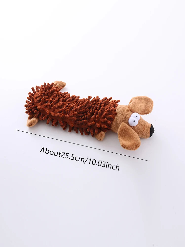 Squeaky Plush Dog Toy With Teething Sound For Daily Fun
