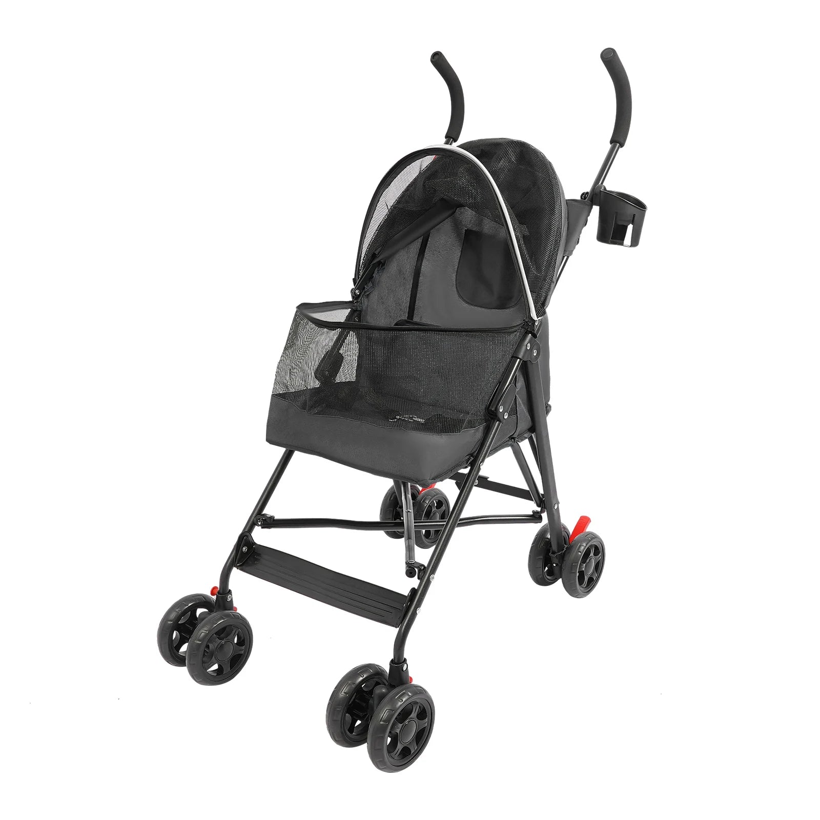 Pet Stroller Dogs And Cats Lightweight Foldable With 360 Wheels