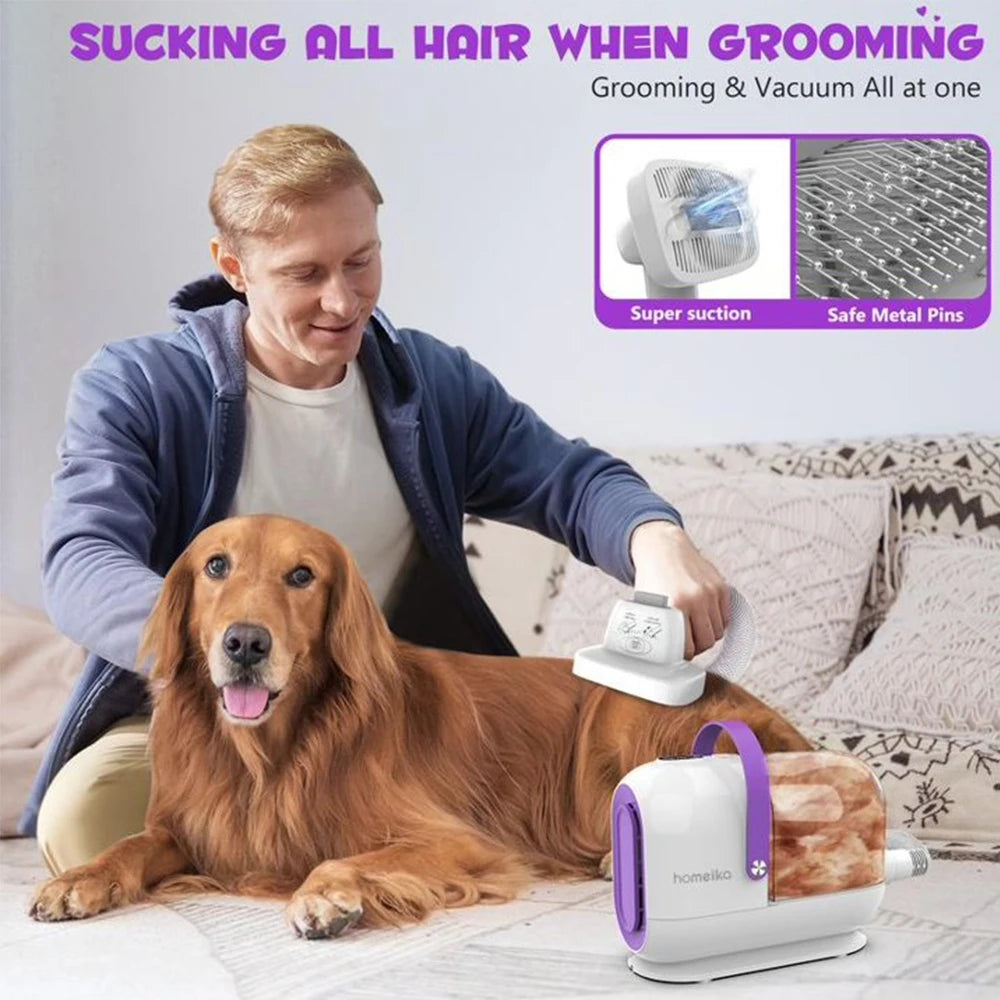 Homeika Dog Grooming Kit Pet Vacuum for Hair Removal