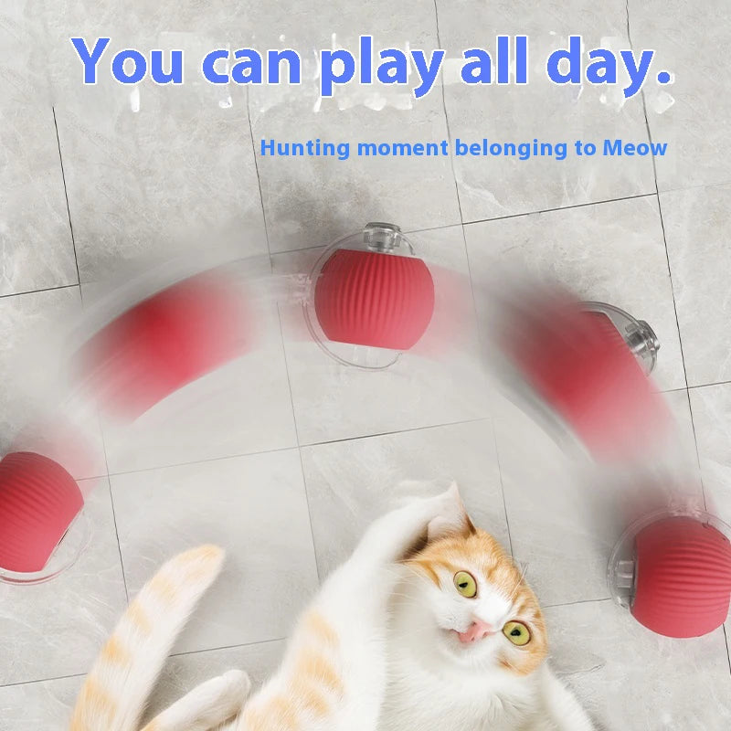Interactive Cat Ball Toy Auto Rolling Teaser Sensor Kitten Rechargeable