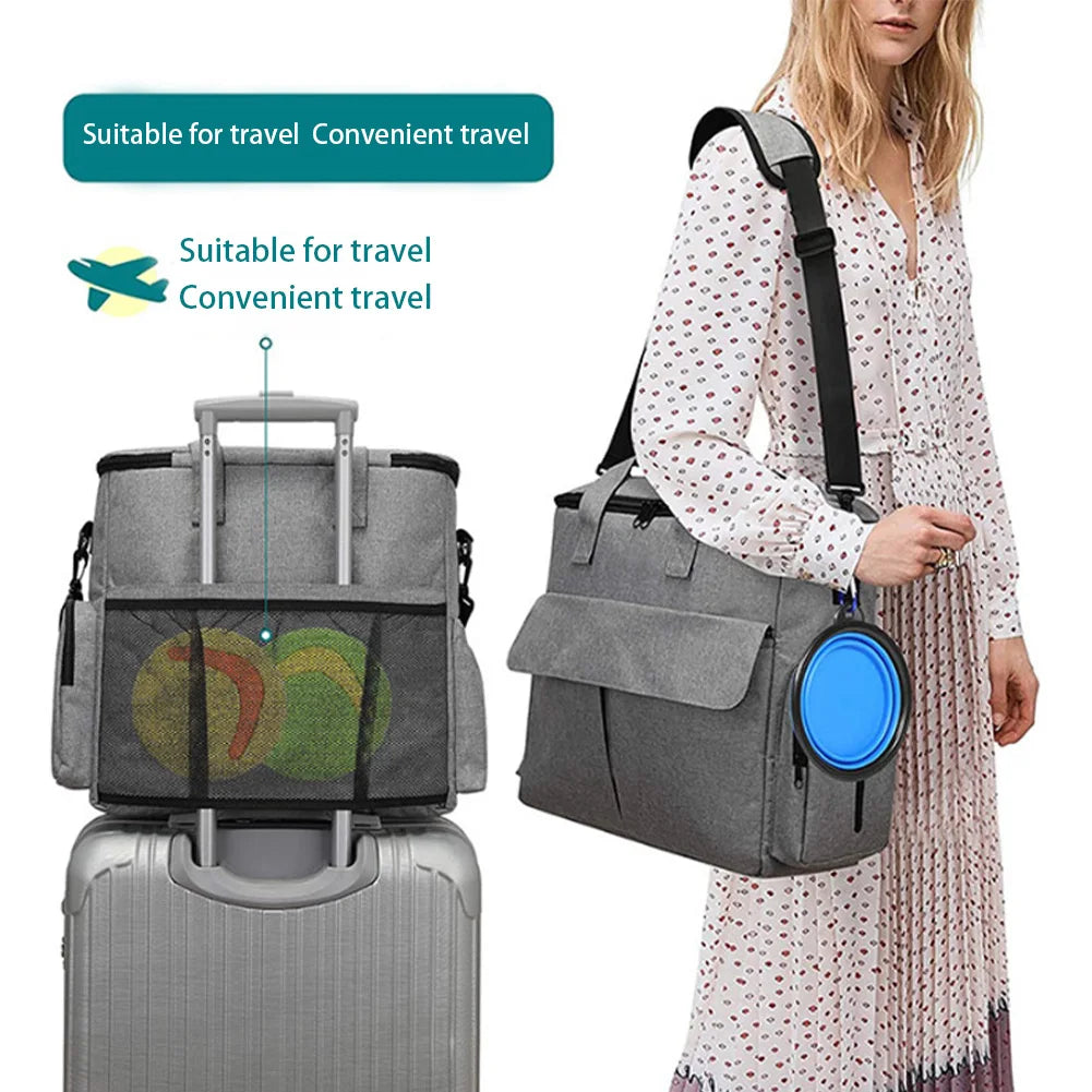 TWISTER.CK Dog Travel Bag Backpack With Food Bags And Bowls