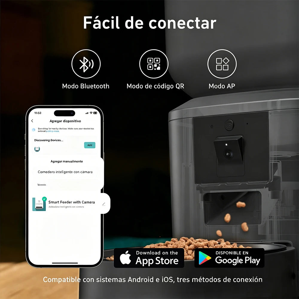 Nityers Automatic Cat Feeder 1080P Camera 5G WiFi Night Vision